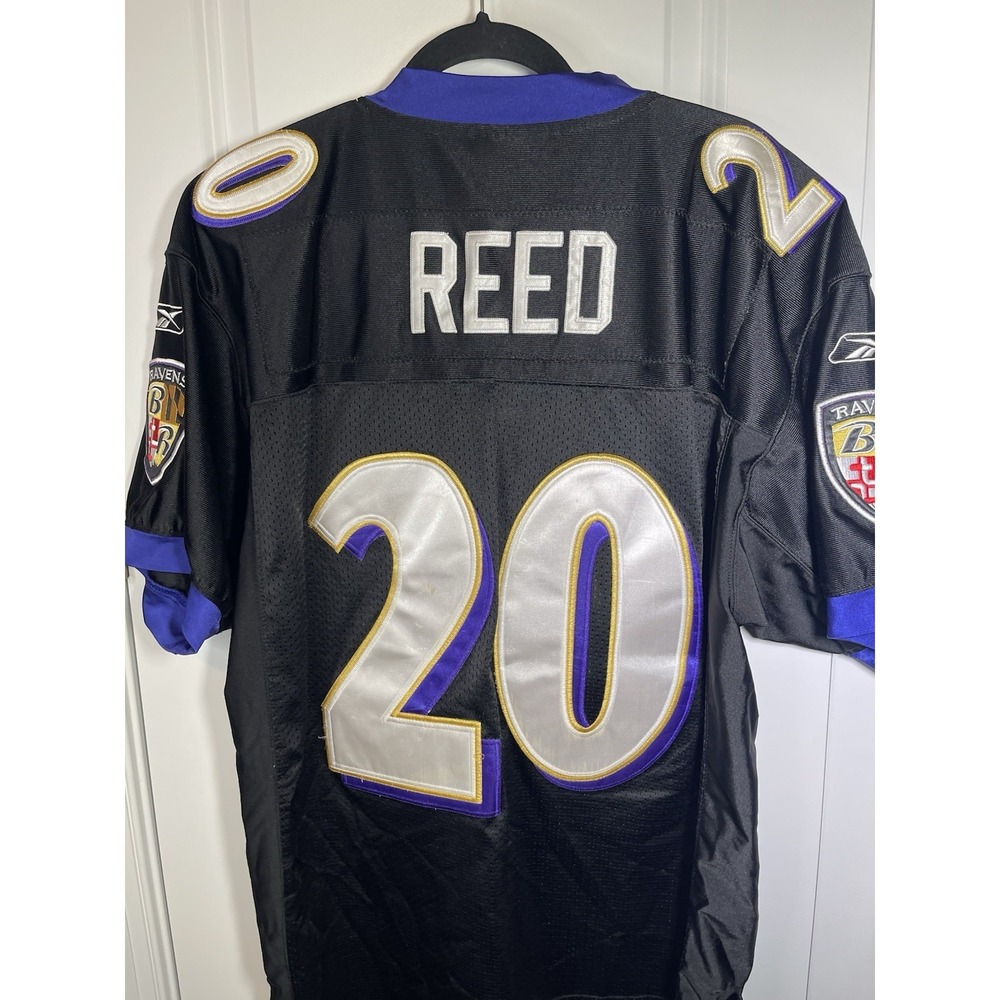 2004-06 STITCH ED REED BALTIMORE RAVENS REEBOK ON-FIELD NFL EQPMNT JERSEY SZ 48 - Picture 14 of 16